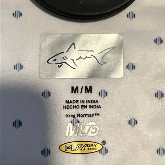 White Men's Golf Shirt - Picture 2 of 4